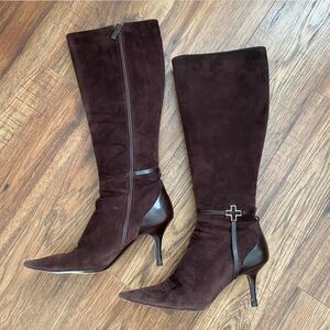Bally Brown Heeled Boots with pointed toe euro size 38 us size 7.5 minor wear
